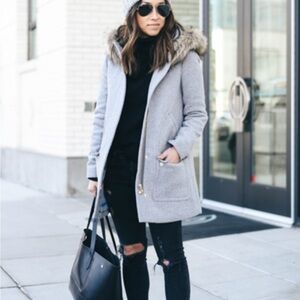 EUC J.Crew Chateau Parka in Stadium Cloth Wool 00